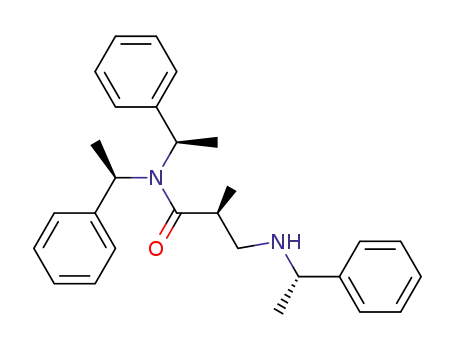 Molecular Structure of 537041-91-1 (Propanamide,
2-methyl-N,N-bis[(1R)-1-phenylethyl]-3-[[(1S)-1-phenylethyl]amino]-,
(2S)-)
