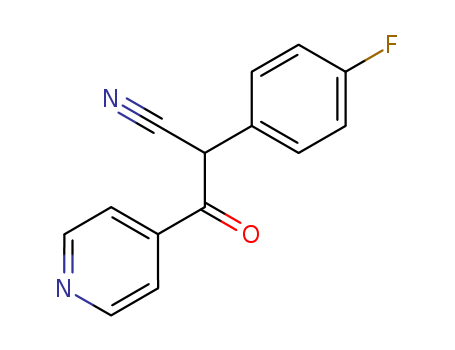 Molecular Structure of 115858-97-4 (4-Pyridinepropanenitrile, a-(4-fluorophenyl)-b-oxo-)