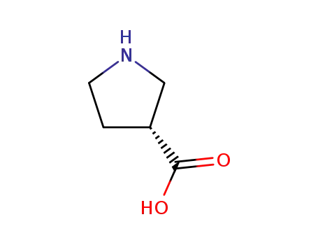 Molecular Structure of 72580-54-2 ((S)-Pyrrolidine-3-carboxylic acid)