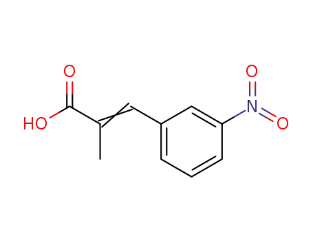 Molecular Structure of 1615-00-5 (2-Propenoic acid, 2-methyl-3-(3-nitrophenyl)-)