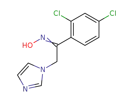 Molecular Structure of 100220-48-2 (Ethanone, 1-(2,4-dichlorophenyl)-2-(1H-imidazol-1-yl)-, oxime)