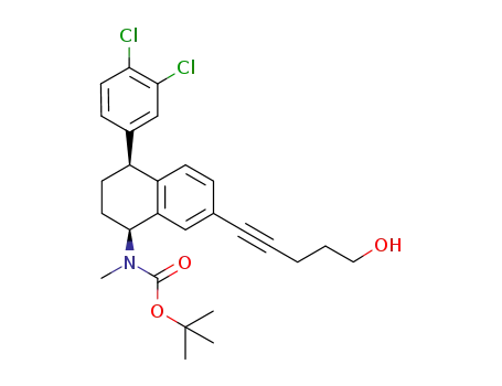 (1S-cis)-4-(3,4-dichlorophenyl)-7-(5-hydroxy-1-pentyn-1-yl)-1,2,3,4-tetrahydro-N-tert-butoxycarbonyl-N-methyl-1-naphthalenamine