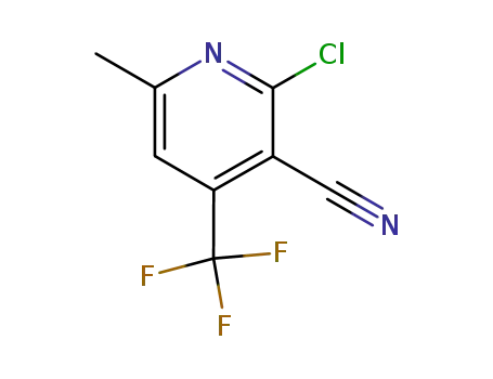 Molecular Structure of 13600-48-1 (2-chloro-6-methyl-4-(trifluoromethyl)nicotinonitrile)