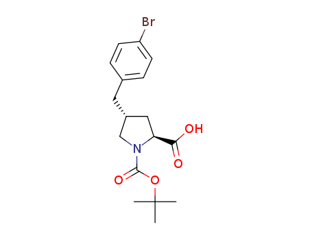 (2S,4R)-4-(4-bromobenzyl)-1-(tert-butoxycarbonyl)pyrrolidine-2-carboxylic acid
