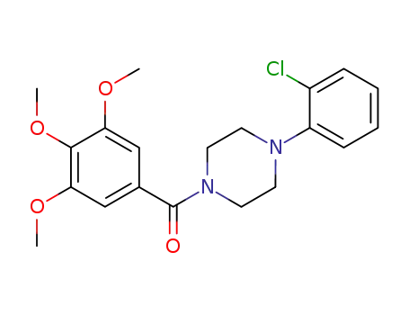 Molecular Structure of 17766-64-2 ([4-(2-chlorophenyl)piperazin-1-yl](3,4,5-trimethoxyphenyl)methanone)