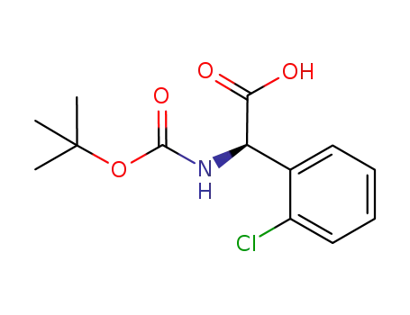 Molecular Structure of 225918-60-5 ((S)-N-BOC-(2'-CHLOROPHENYL)GLYCINE)