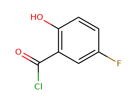 Molecular Structure of 2728-74-7 (Benzoyl chloride, 5-fluoro-2-hydroxy- (9CI))