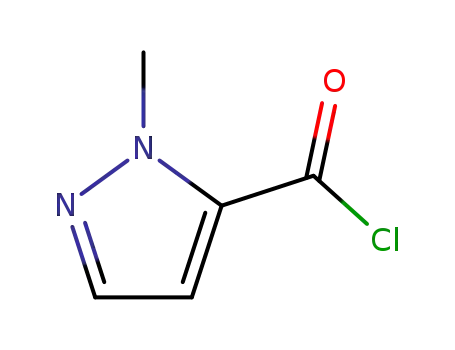 Molecular Structure of 84547-59-1 (1-Methyl-1H-pyrazole-5-carbonyl chloride)