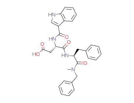Molecular Structure of 131949-12-7 ((1H-indol-3-ylcarbonyl)-Asp-Phe-NMeBzl)
