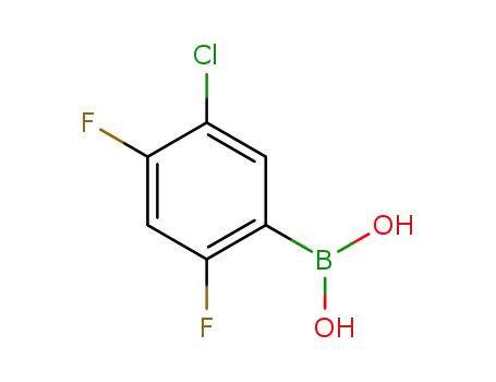 Molecular Structure of 911645-24-4 (5-Chloro-2,4-difluorobenzeneboronic acid, 97%)