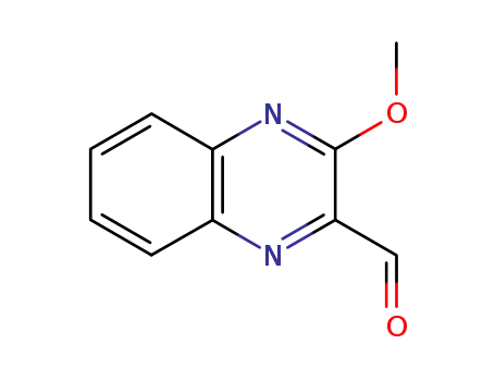 Molecular Structure of 67570-51-8 (2-Quinoxalinecarboxaldehyde, 3-methoxy-)