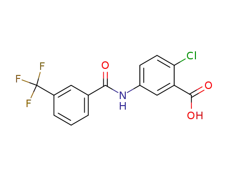 Molecular Structure of 896160-35-3 (2-chloro-5-(3-(trifluoromethyl)benzamido)benzoic acid)