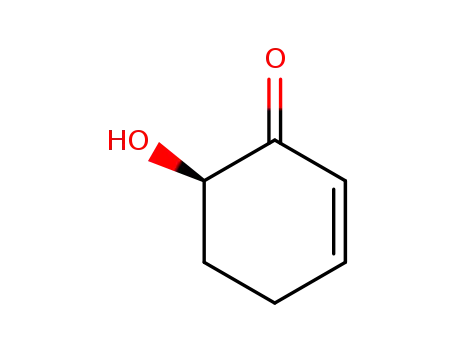 Molecular Structure of 109986-03-0 (2-Cyclohexen-1-one, 6-hydroxy-, (6R)-)