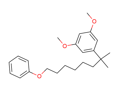 Molecular Structure of 197587-20-5 (Benzene, 1-(1,1-dimethyl-7-phenoxyheptyl)-3,5-dimethoxy-)