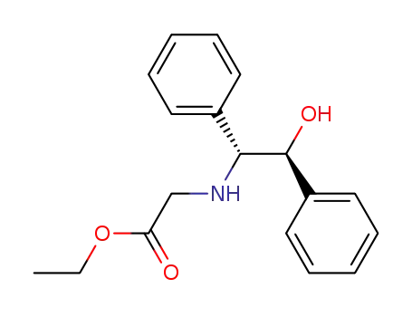 Molecular Structure of 112835-62-8 (N-[(1R,2S)-2-Hydroxy-1,2-diphenylethyl]-glycine ethyl ester)