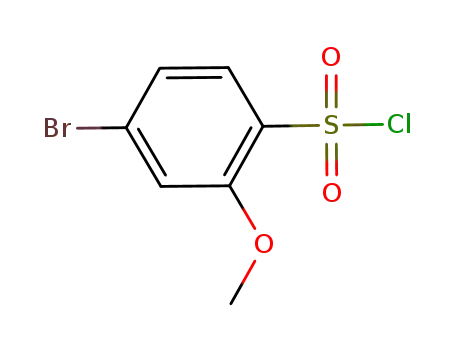 Molecular Structure of 145915-29-3 (Benzenesulfonyl chloride, 4-bromo-2-methoxy-)