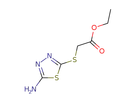 Molecular Structure of 32418-24-9 (ETHYL 2-[(5-AMINO-1,3,4-THIADIAZOL-2-YL)THIO]ACETATE)