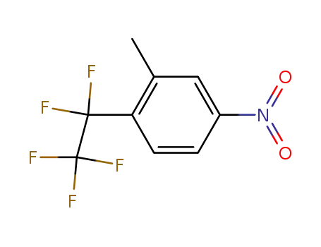 Molecular Structure of 183946-06-7 (Benzene, 2-methyl-4-nitro-1-(pentafluoroethyl)-)