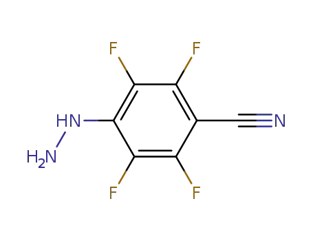 Molecular Structure of 5216-16-0 (2,3,5,6-tetrafluoro-4-hydrazinylbenzonitrile)