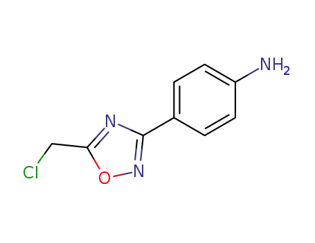 Molecular Structure of 6674-17-5 (4-(5-CHLOROMETHYL-[1,2,4]OXADIAZOL-3-YL)-ANILINE)