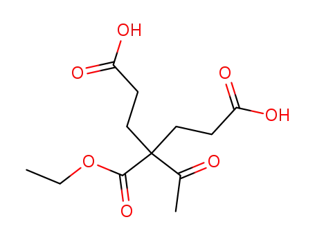 Molecular Structure of 72653-14-6 (4-ACETYL-4-(ETHOXYCARBONYL)HEPTANEDIOIC ACID)