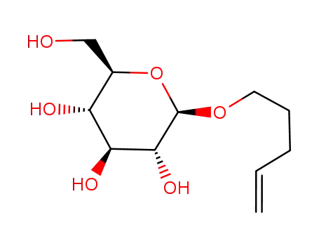 Molecular Structure of 125631-33-6 (Pent-4-enyl-D-glucopyranoside)