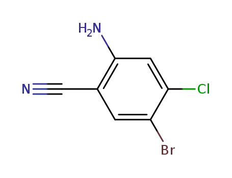 Molecular Structure of 671795-60-1 (2-AMINO-5-BROMO-4-CHLOROBENZONITRILE)
