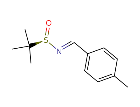 Molecular Structure of 796038-73-8 (2-Propanesulfinamide,2-methyl-N-[(4-methylphenyl)methylene]-,[S(R)]-(9CI))