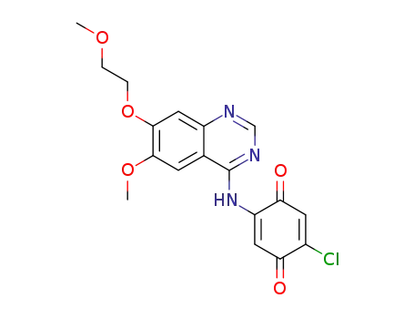 Molecular Structure of 870959-62-9 (2-CHLORO-5-(6-METHOXY-7-(2-METHOXYETHOXY)QUINAZOLIN-4-YLAMINO)CYCLOHEXA-2,5-DIENE-1,4-DIONE)