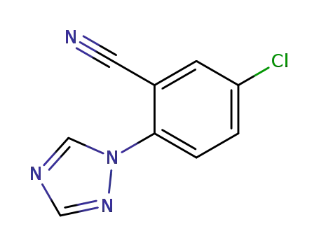 Molecular Structure of 449758-31-0 (5-CHLORO-2-(1H-1,2,4-TRIAZOL-1-YL)BENZONITRILE)