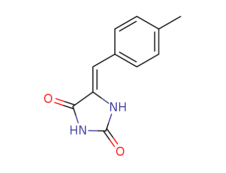 Molecular Structure of 109754-07-6 (2,4-Imidazolidinedione, 5-[(4-methylphenyl)methylene]-, (Z)-)
