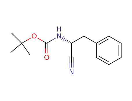 Molecular Structure of 400652-45-1 (TERT-BUTYL [(1R)-1-CYANO-2-PHENYLETHYL]CARBAMATE)