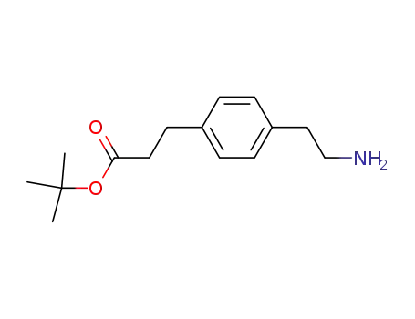 Molecular Structure of 120225-79-8 (TERT-BUTYL 3-[4-(2-AMINO-ETHYL)-PHENYL]-PROPIONATE)