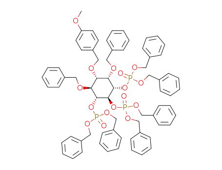 D-myo-Inositol, 1-O-(4-methoxyphenyl)methyl-2,6-bis-O-(phenylmethyl)-, trisbis(phenylmethyl) phosphate