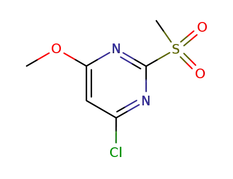 Molecular Structure of 89466-55-7 (4-CHLORO-2-METHANESULFONYL-6-METHOXY-PYRIMIDINE)