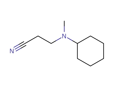 Molecular Structure of 18120-99-5 (Propanenitrile, 3-(cyclohexylmethylamino)-)
