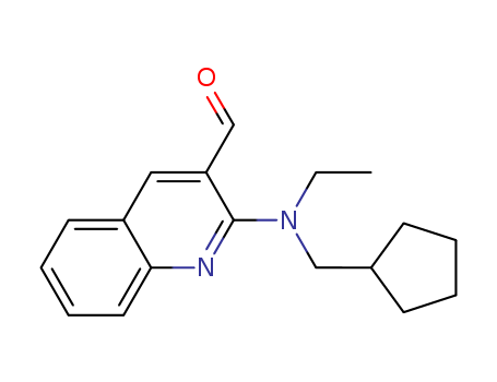 Molecular Structure of 898911-49-4 (3-Quinolinecarboxaldehyde, 2-[(cyclopentylmethyl)ethylamino]-)