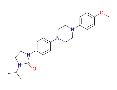 Molecular Structure of 95182-50-6 (1-[4-[4-(4-Methoxyphenyl)-1-piperazinyl]phenyl]-3-(1-methylethyl)-2-imidazolidinone)