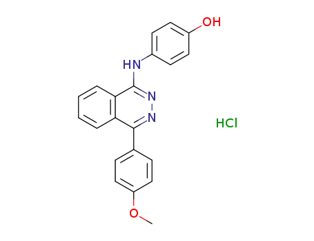 Molecular Structure of 1071584-40-1 (4-(4-(4-methoxyphenyl)phthalazin-1-ylamino)phenol hydrochloride)