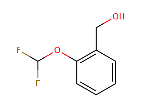 Molecular Structure of 72768-94-6 (2-(DIFLUOROMETHOXY)BENZYL ALCOHOL)