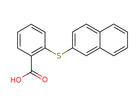 Molecular Structure of 7432-80-6 (Benzoic acid, 2-(2-naphthalenylthio)-)