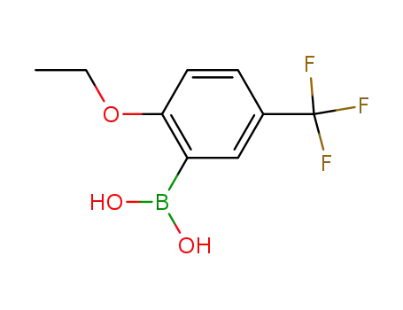 Molecular Structure of 850593-10-1 (2-ETHOXY-5-TRIFLUOROMETHYLPHENYLBORONIC ACID)