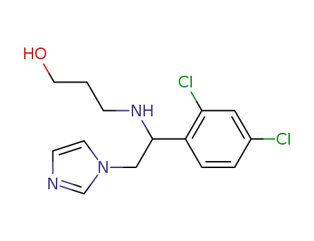 Molecular Structure of 116791-38-9 (3-[[1-(2,4-DICHLOROPHENYL)-2-(1H-IMIDAZOL-1-YL)ETHYL]AMINO]-1-PROPANOL)