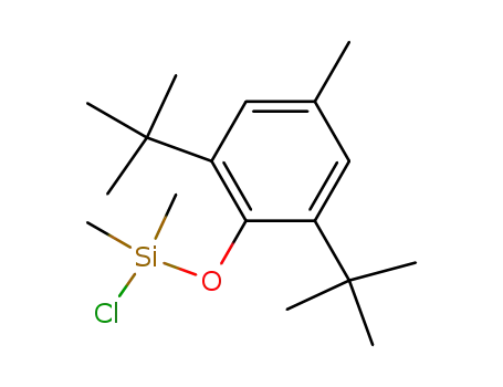 Molecular Structure of 90101-29-4 (Silane, [2,6-bis(1,1-dimethylethyl)-4-methylphenoxy]chlorodimethyl-)