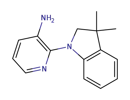 Molecular Structure of 870072-65-4 (3-Pyridinamine, 2-(2,3-dihydro-3,3-dimethyl-1H-indol-1-yl)-)