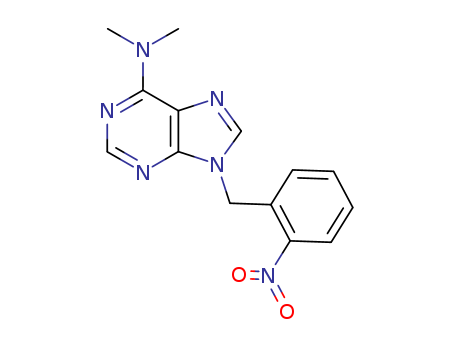 Molecular Structure of 10549-98-1 (9H-Purin-6-amine, N,N-dimethyl-9-[(2-nitrophenyl)methyl]-)