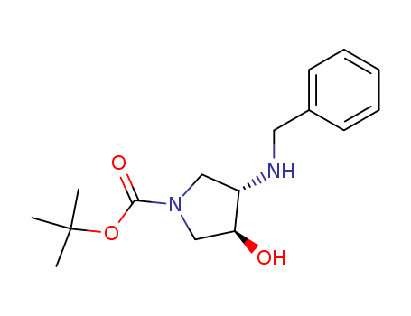1-Pyrrolidinecarboxylic acid, 3-hydroxy-4-[(phenylmethyl)amino]-, 1,1-dimethylethyl ester, (3S,4S)-
