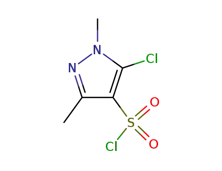 Molecular Structure of 88398-93-0 (5-CHLORO-1,3-DIMETHYLPYRAZOLE-4-SULFONYL CHLORIDE)