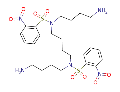 Molecular Structure of 951010-97-2 (5,10-bis(2-nitrobenzenesulfonyl)-5,10-diaza-1,14-tetradecanediamine)