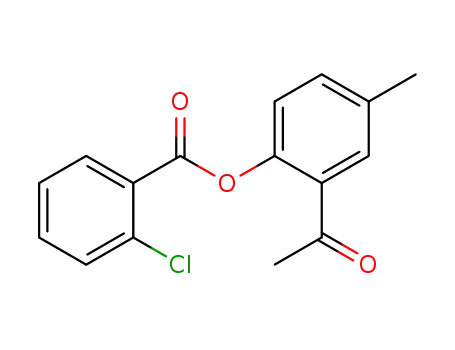 Molecular Structure of 106551-35-3 (2-acetyl-4-methylphenyl 2-Chlorobenzoate)